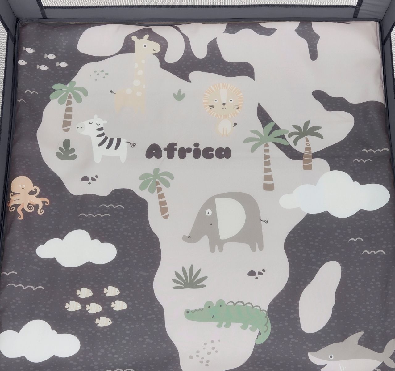   Kikka Boo Enjoy Premium ogradica za bebe Afrika Grey-dezen