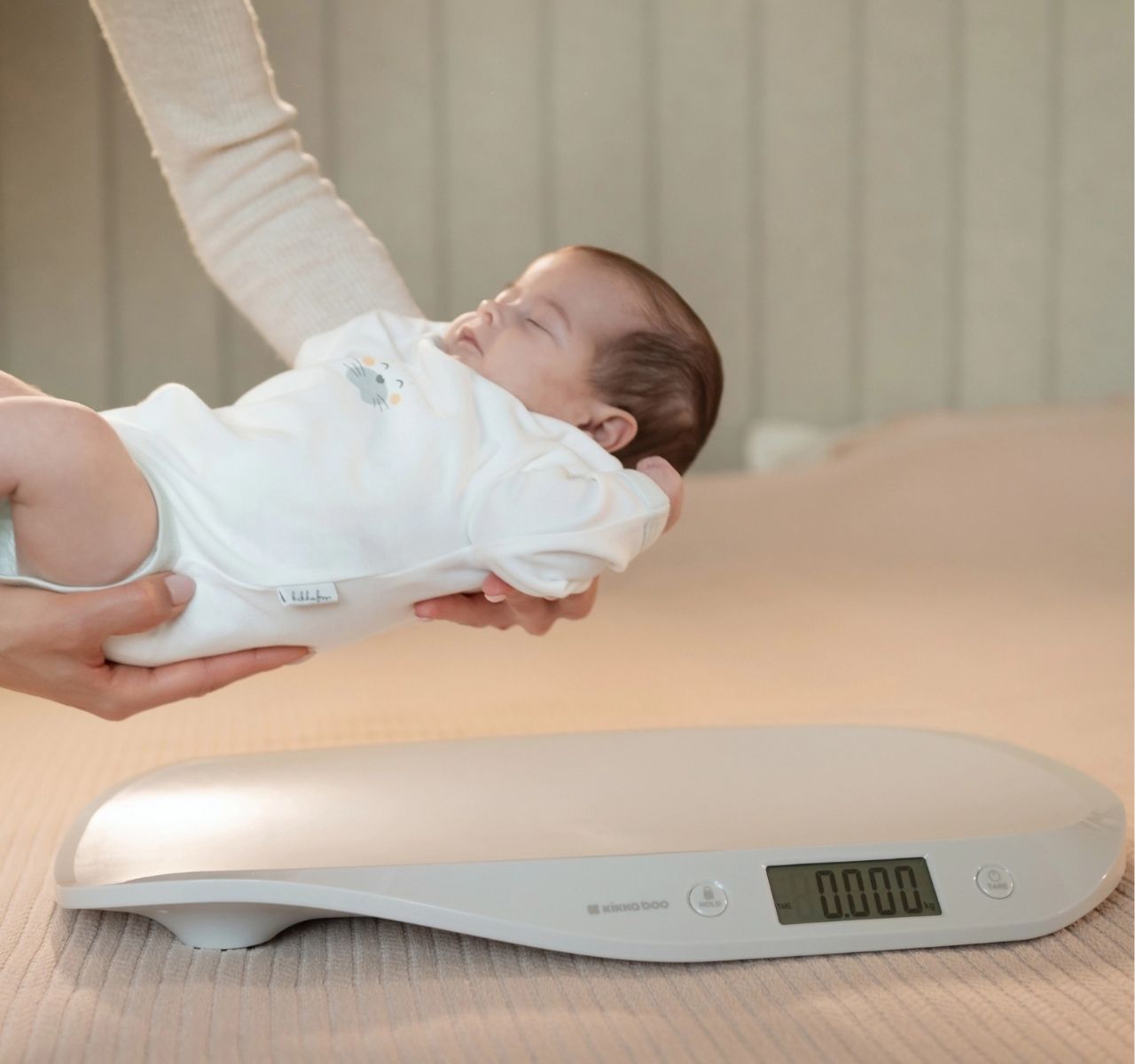 Kikka Boo Lyra digitalna vaga za bebe Beige-Happy kids