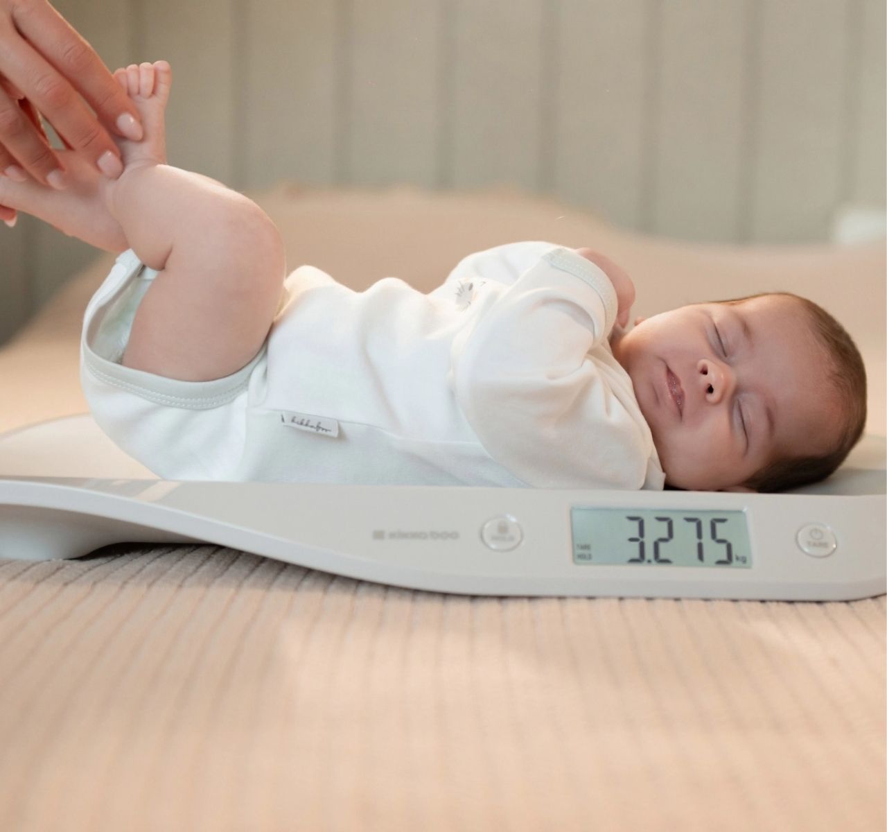 Kikka Boo Lyra digitalna vaga za bebe Beige-Happy kids