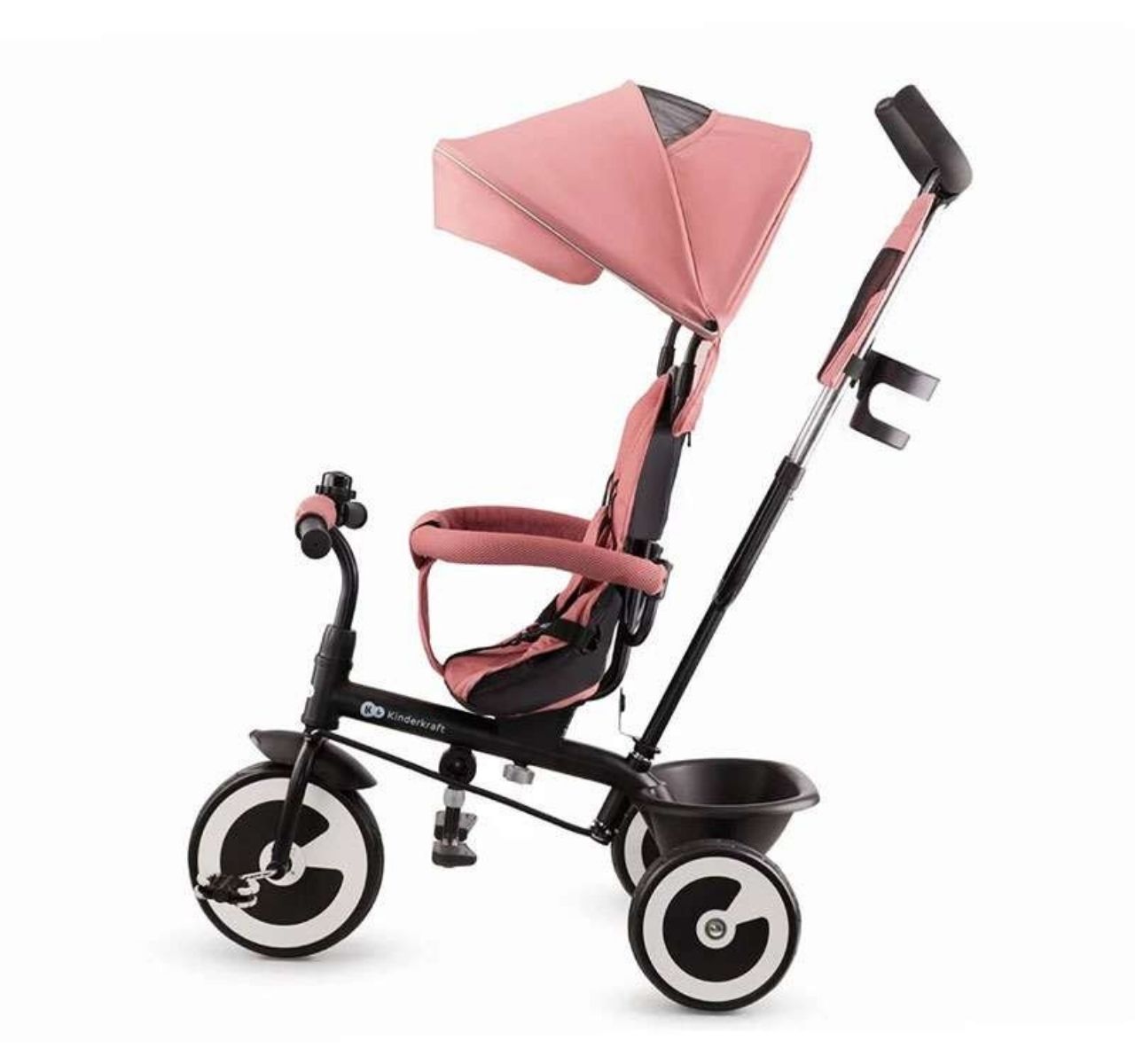 Kinderkraft Aston tricikl za decu Rose Pink 3u1-Happy kids
