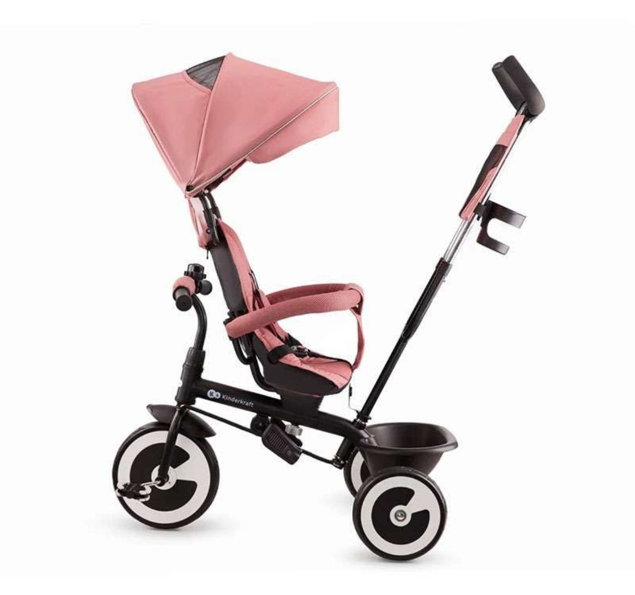 Kinderkraft Aston tricikl za decu Rose Pink sa rotacijom sedista