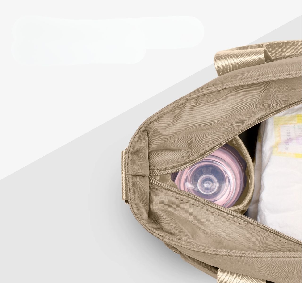 Kikka Boo Brielle torba za mame Beige prostor za flasicu i pelene