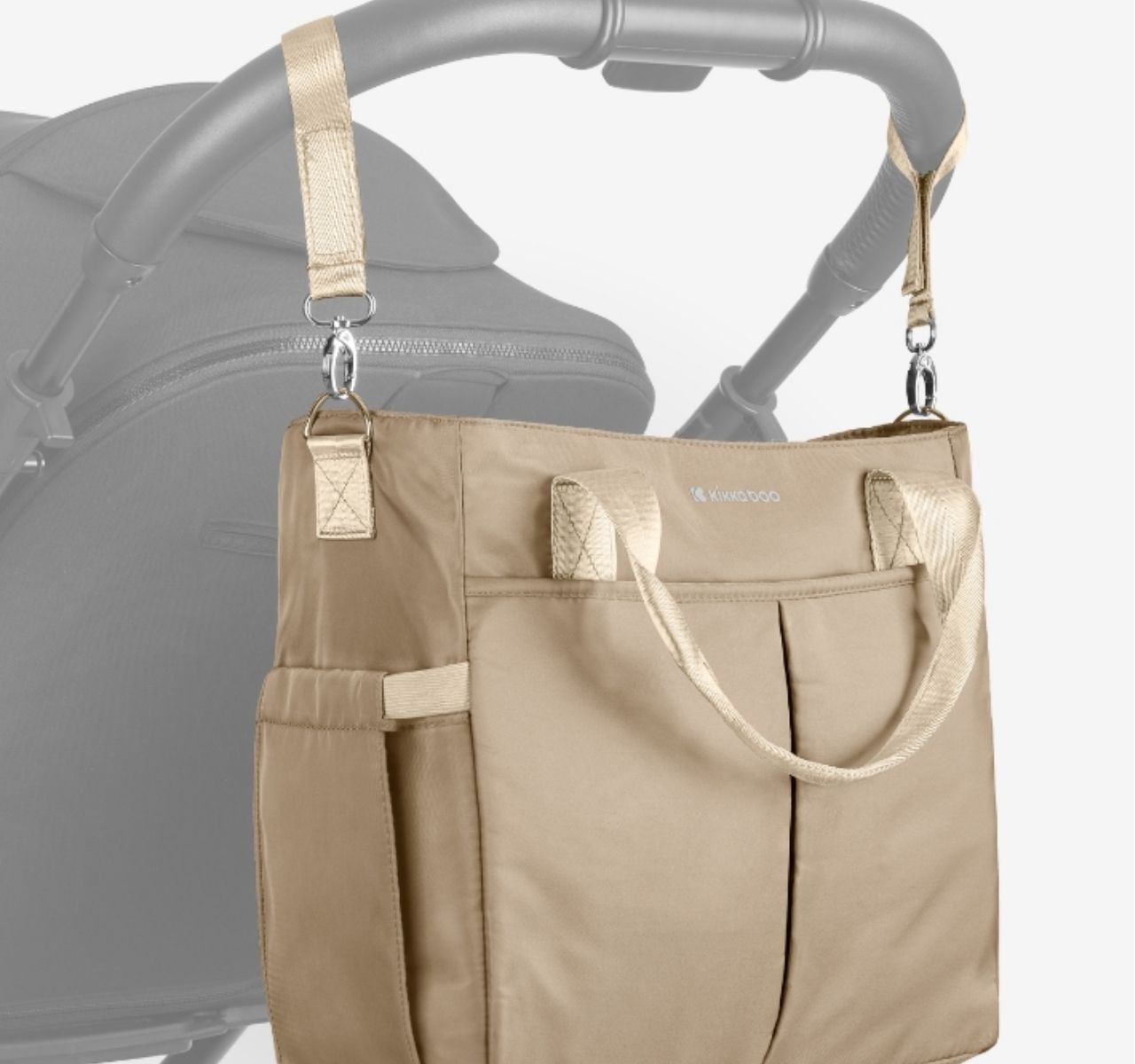 Kikka Boo Brielle torba za mame Beige kacenje na kolica-Happy kids