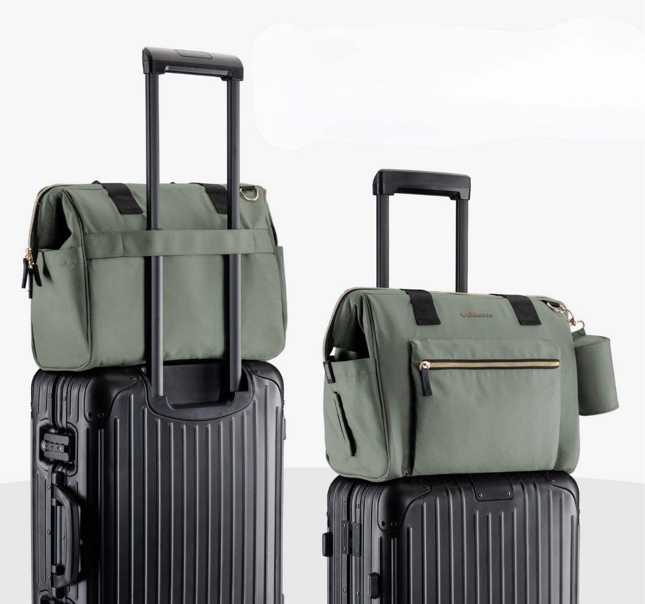 Kikka Boo Maxi Premium torba za mame Army green-mogucnost kacenja na kofere