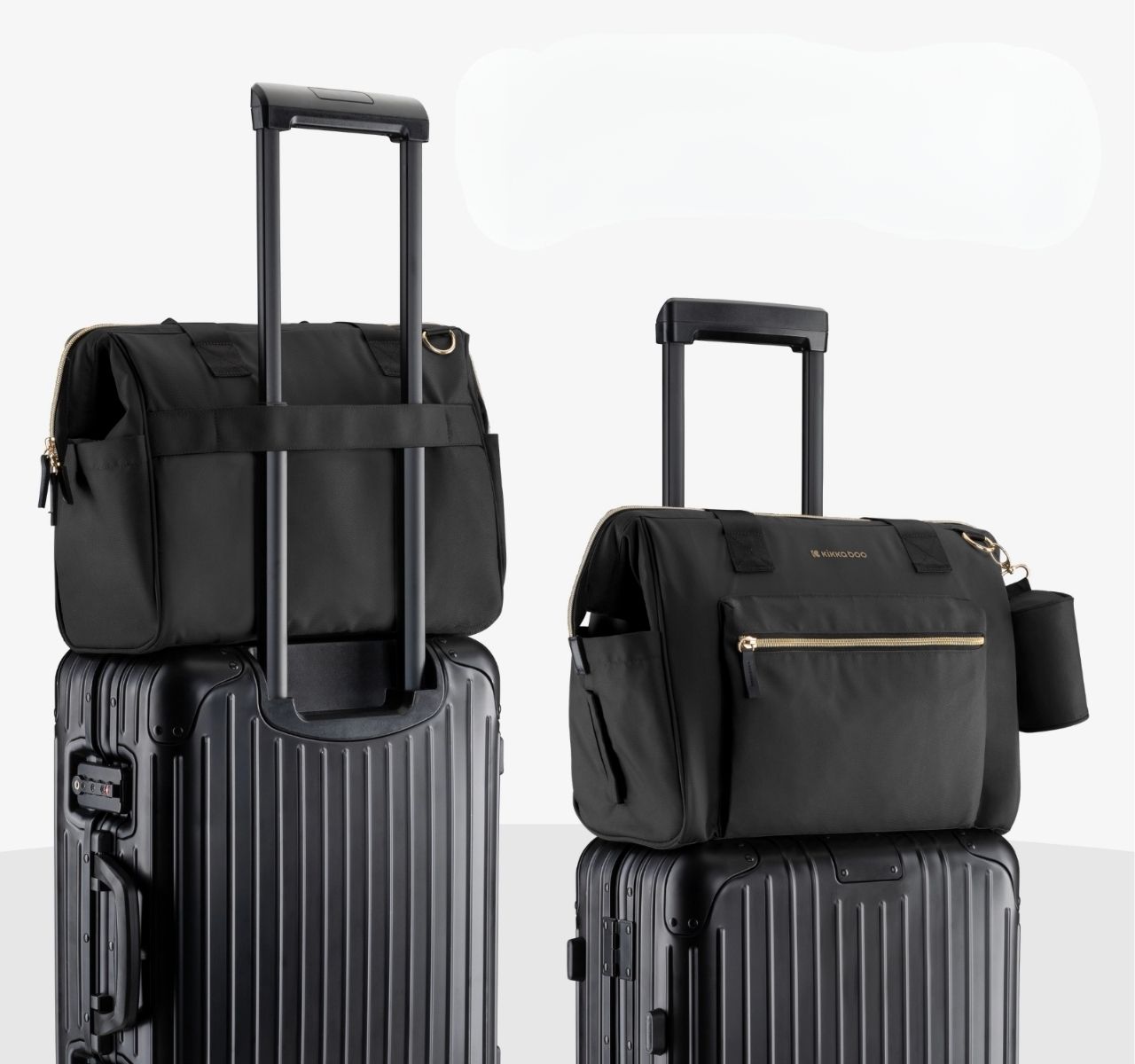 Kikka Boo Maxi Premium torba za mame Black preko kofera