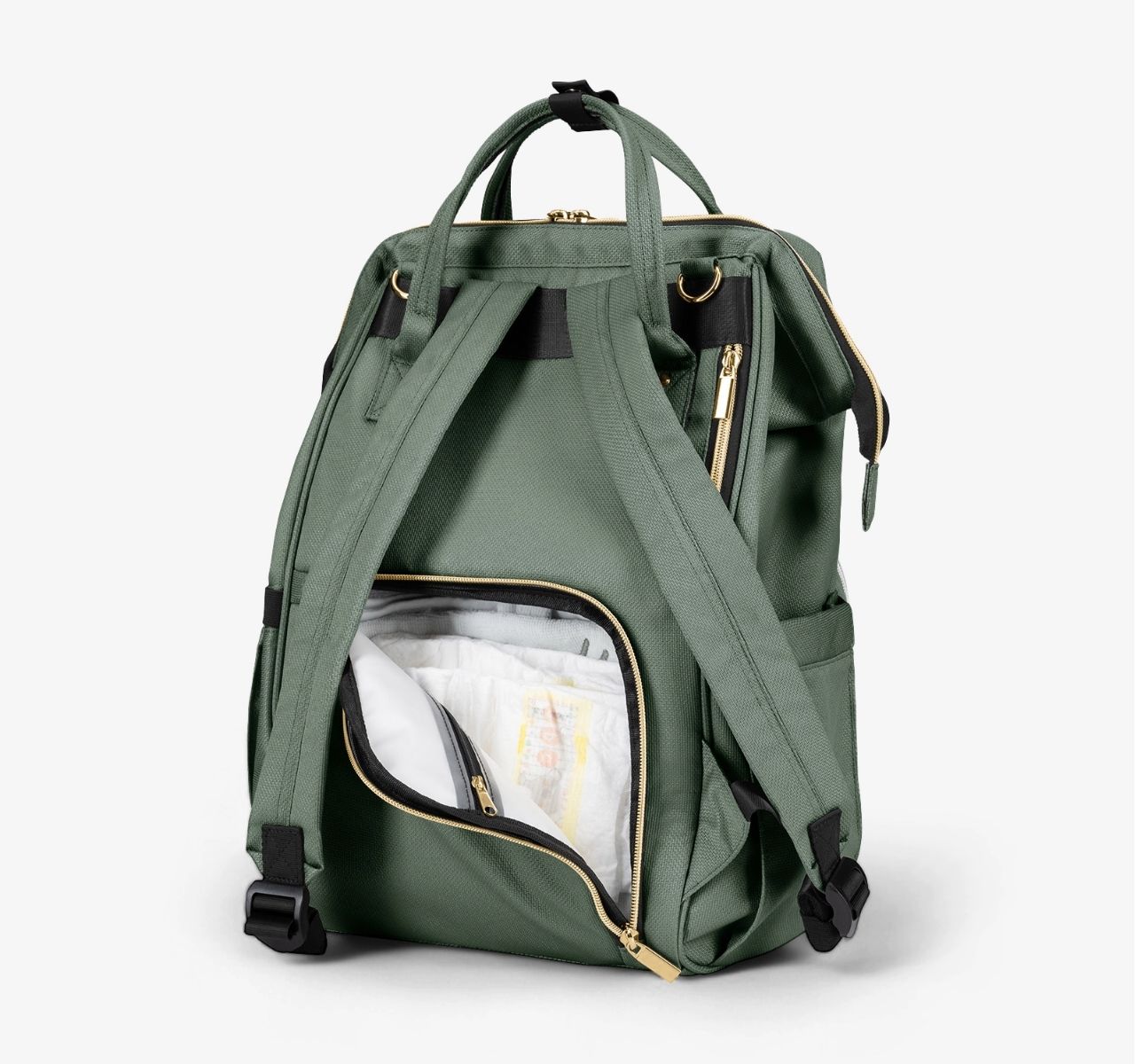 Kikka Boo Siena Premium torba za mame Army green sa dzepovima