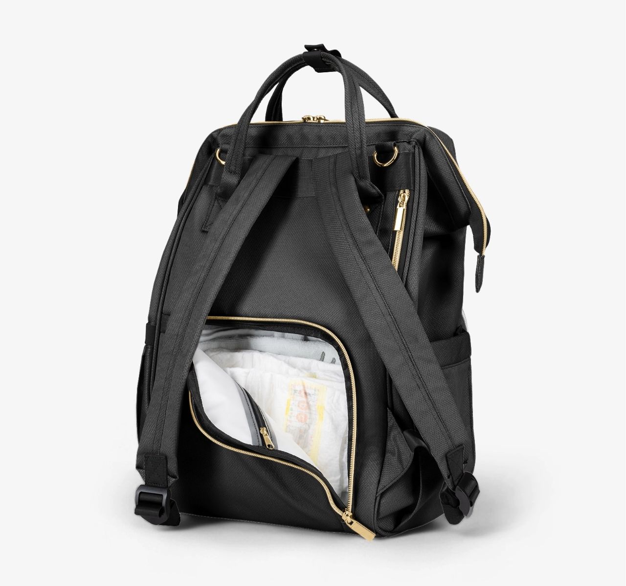 Kikka Boo Siena Premium torba za mame Black&Gold dzep za bebine stvari