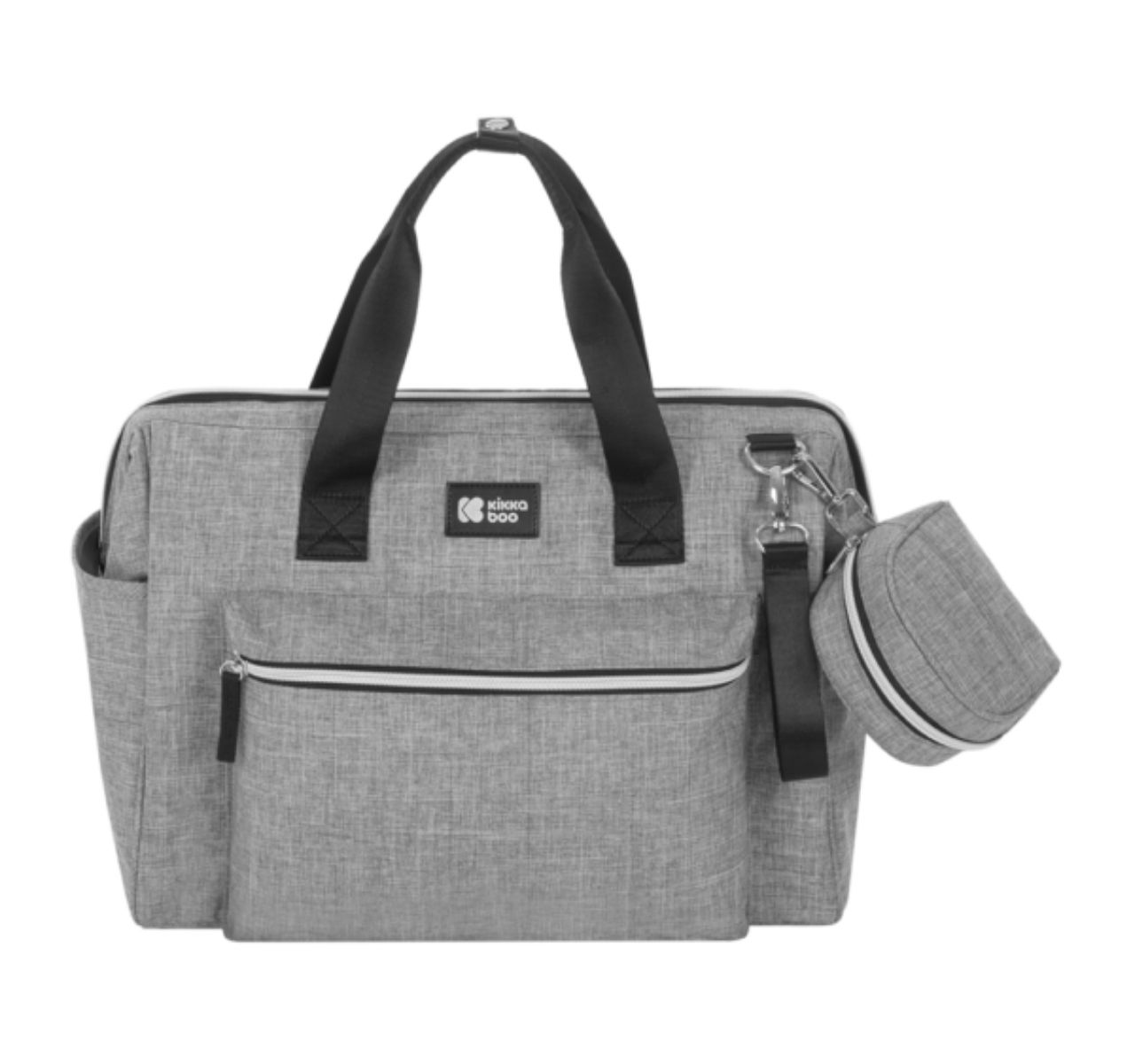  Kikka Boo Maxi torba za mame Light grey-Happy kids