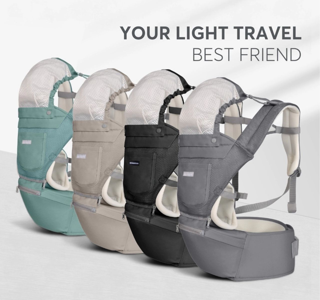 Kikka Boo Chloe Mesh 3u1 kengur nosiljka za bebe u 4 boje-Happy kids