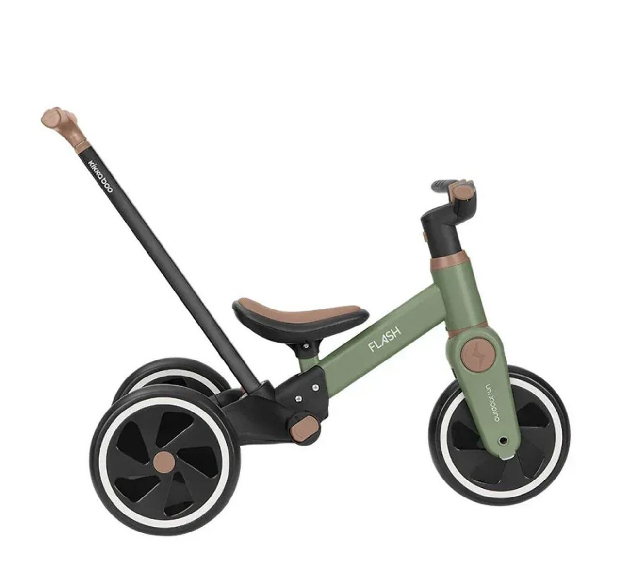 Kikka Boo Flash tricikl za decu 5u1 Army Green sa podesivom drskom