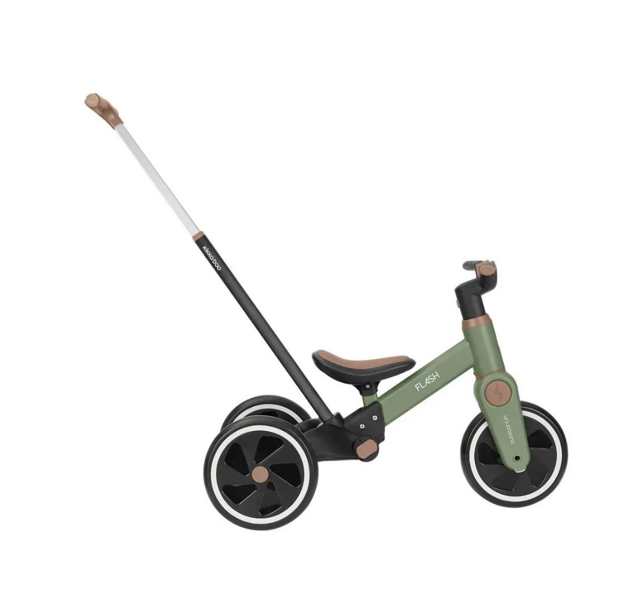 Kikka Boo Flash tricikl za decu 5u1 Army Green sa izvlacenjem drske po visini