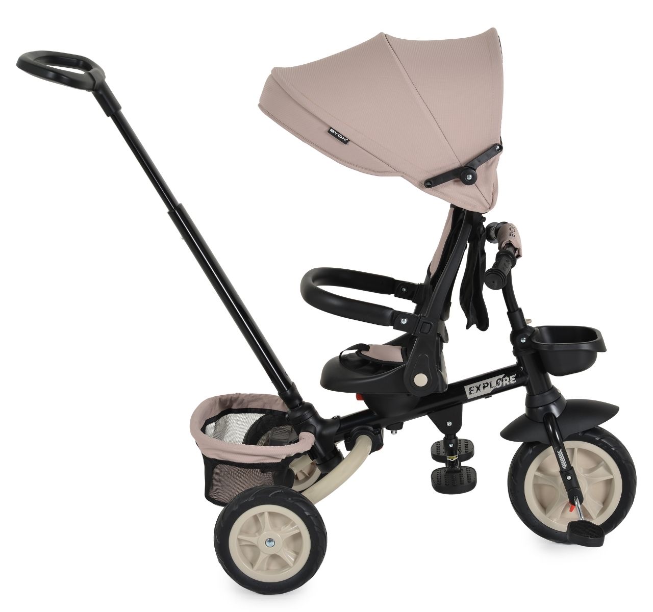 Byox Explore sklopivi tricikl za decu Beige rotiran naslon