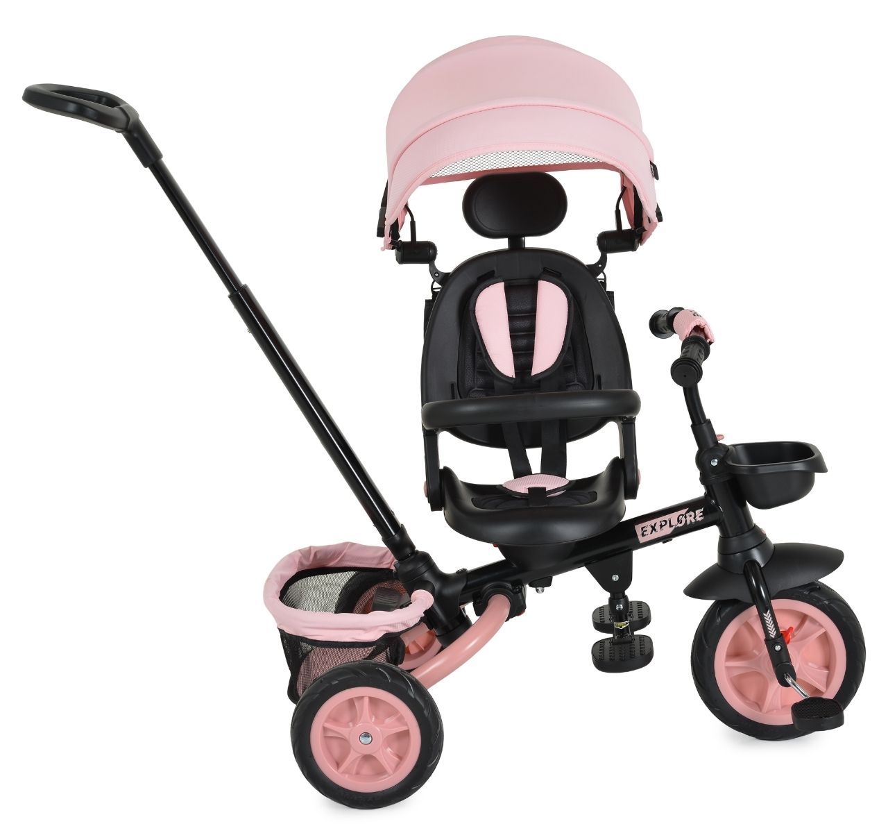 Byox Explore sklopivi tricikl za decu Pink sa rotacijom