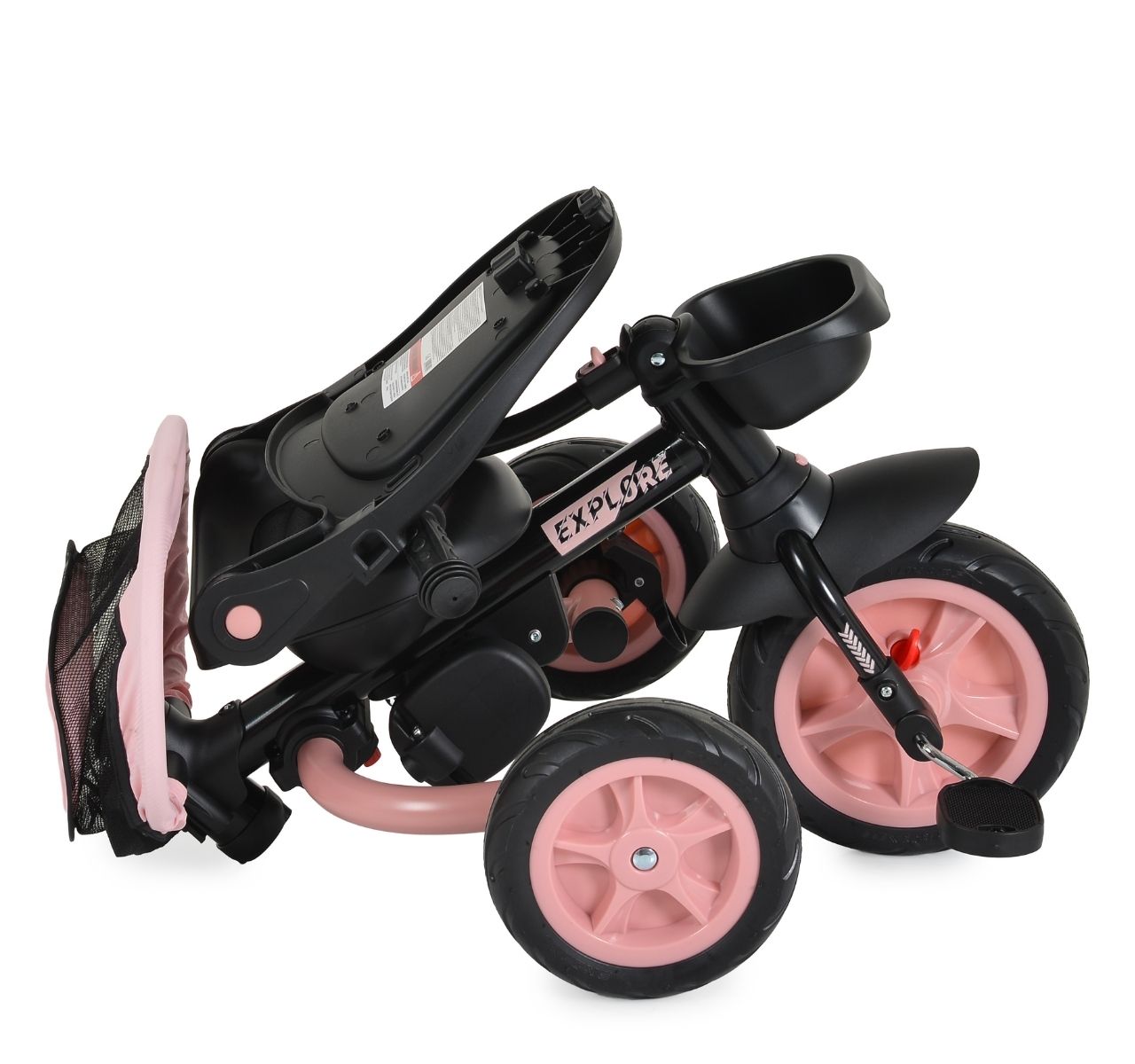 Byox Explore sklopivi tricikl za decu Pink-sklopljen