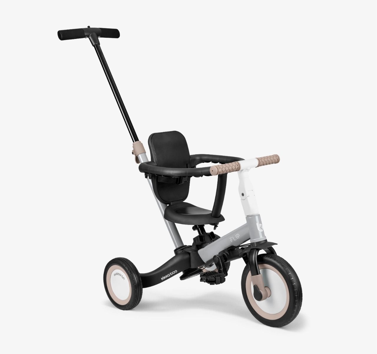 Kikka Boo Flip tricikl za decu 5u1 Grey sa drskom-Happy kids