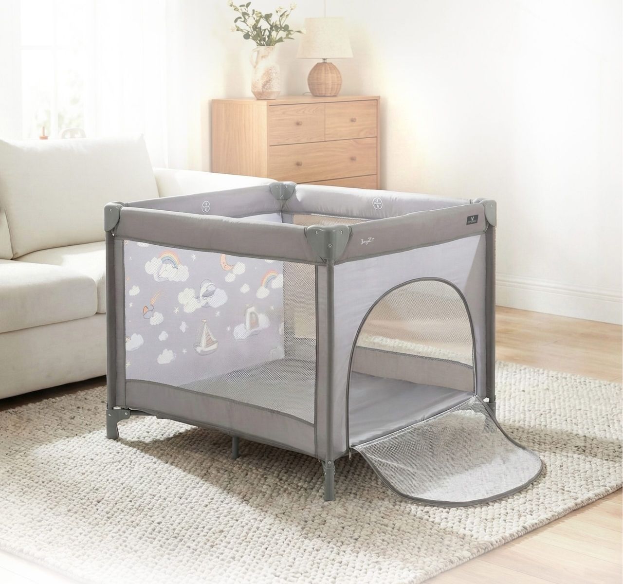 Cangaroo Joyzi ogradica za igru za bebe Grey