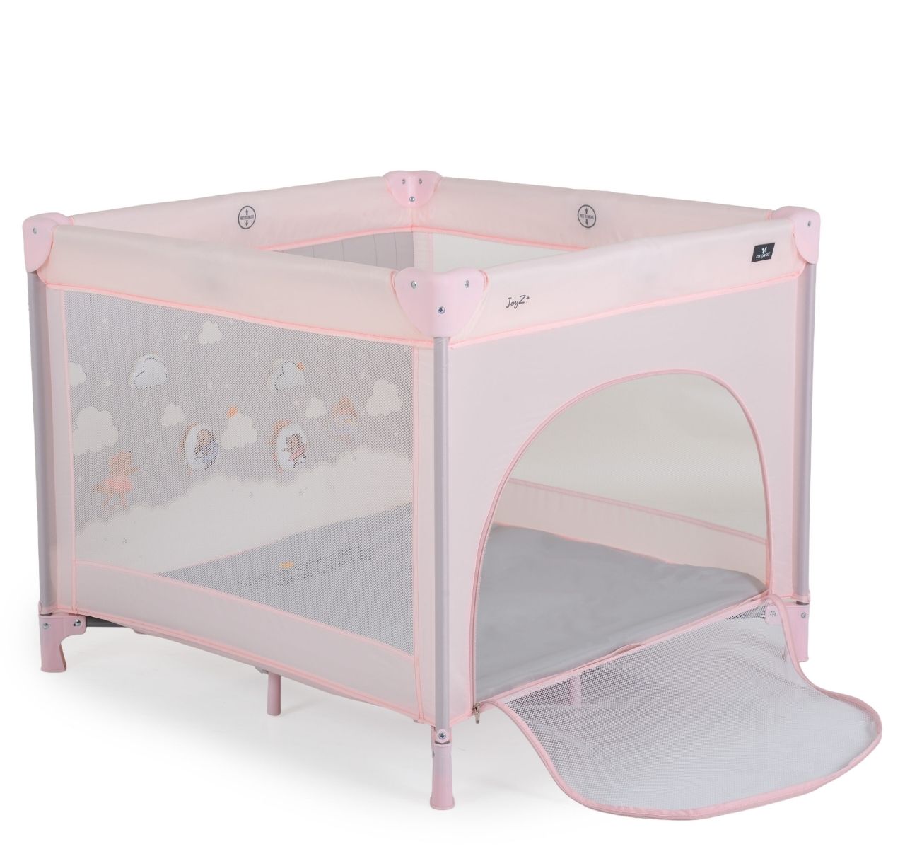 Cangaroo Joyzi ogradica za igru za bebe Pink sa otvorom-Happy kids