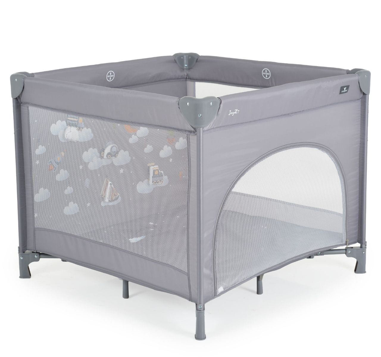 Cangaroo Joyzi ogradica za igru za bebe Grey-sa sarom na jednoj stranici