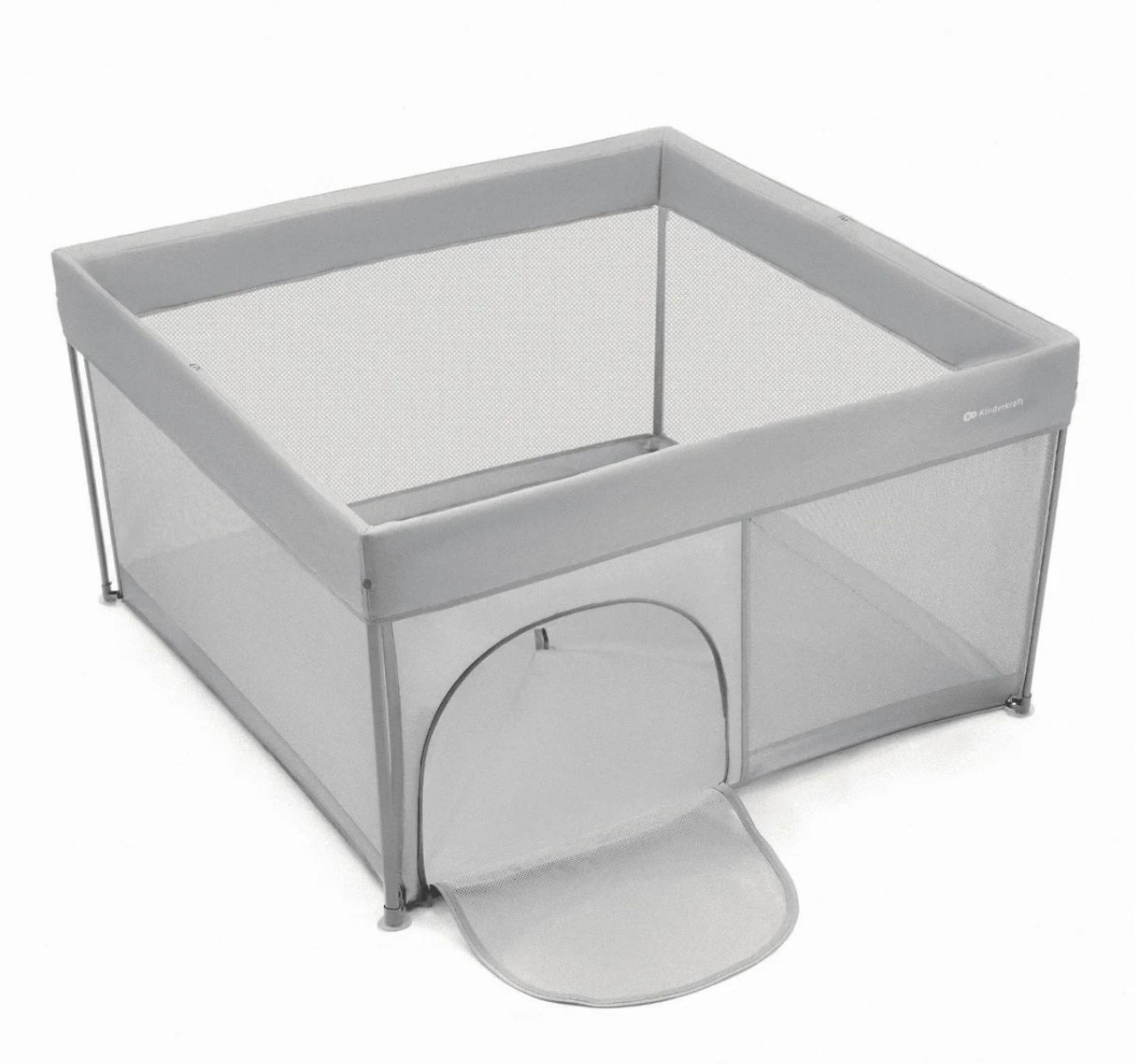 Kinderkraft Ziki ogradica za bebe Grey sa prozorom za vece dete