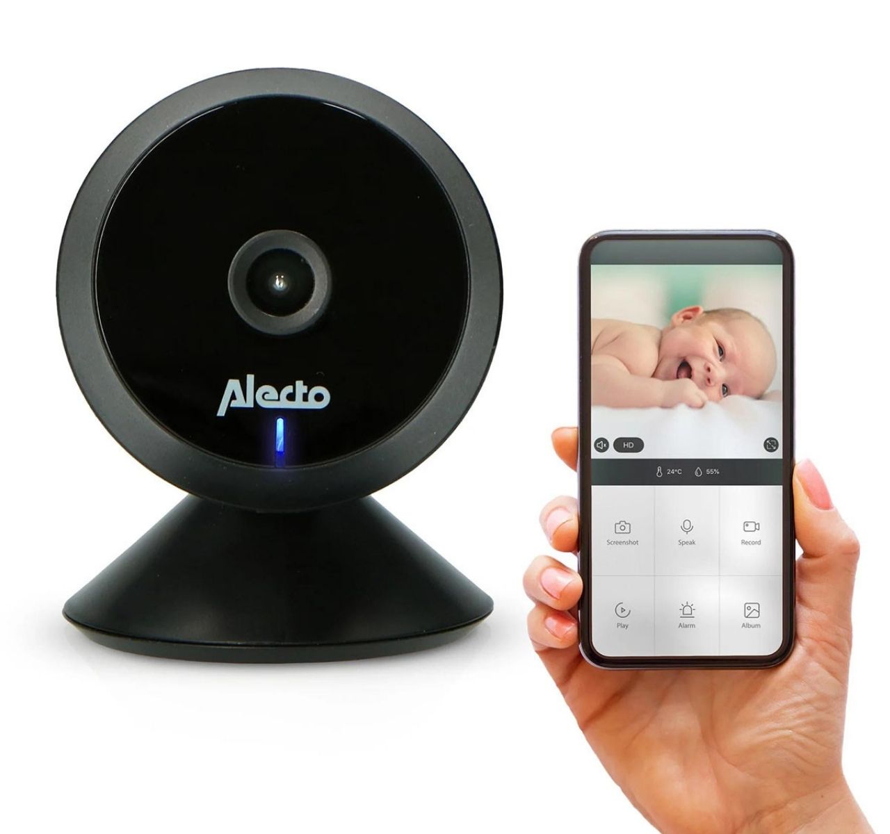   Alecto bebi kamera Wi-Fi Crna