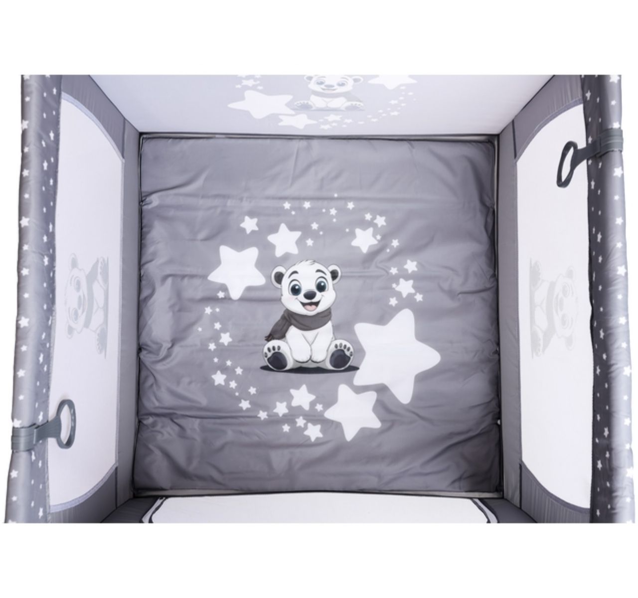 BBO Time 2 Play Ogradica za bebe Grey-deciji motiv na ogradici