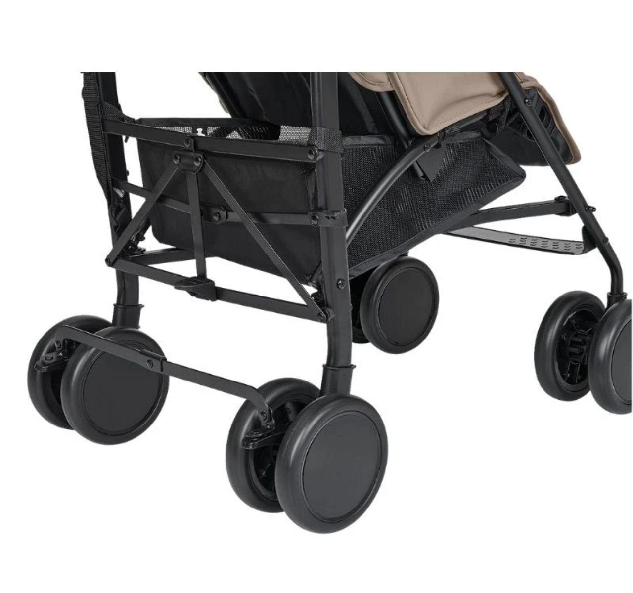 Kikka Boo Beetle 2 Premium kišobran kolica za bebe Beige-zadnje kocnice