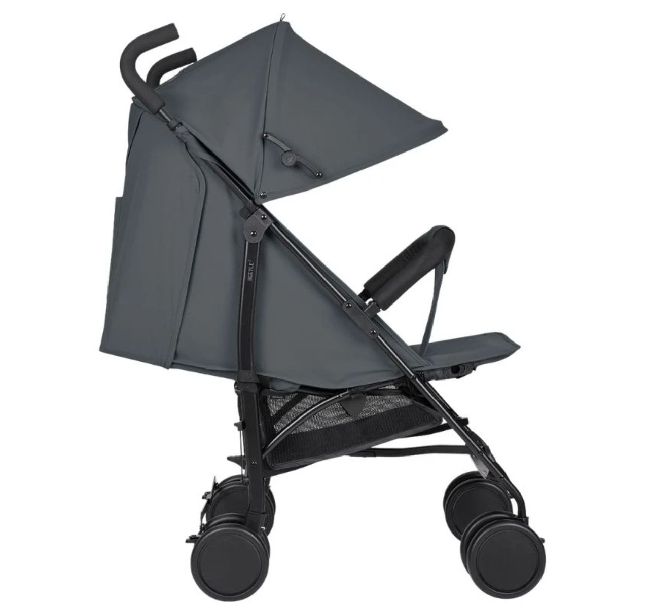 Kikka Boo Beetle 2 Premium kišobran kolica za bebe Dark Grey sa lezecim polozajem-Happy kids