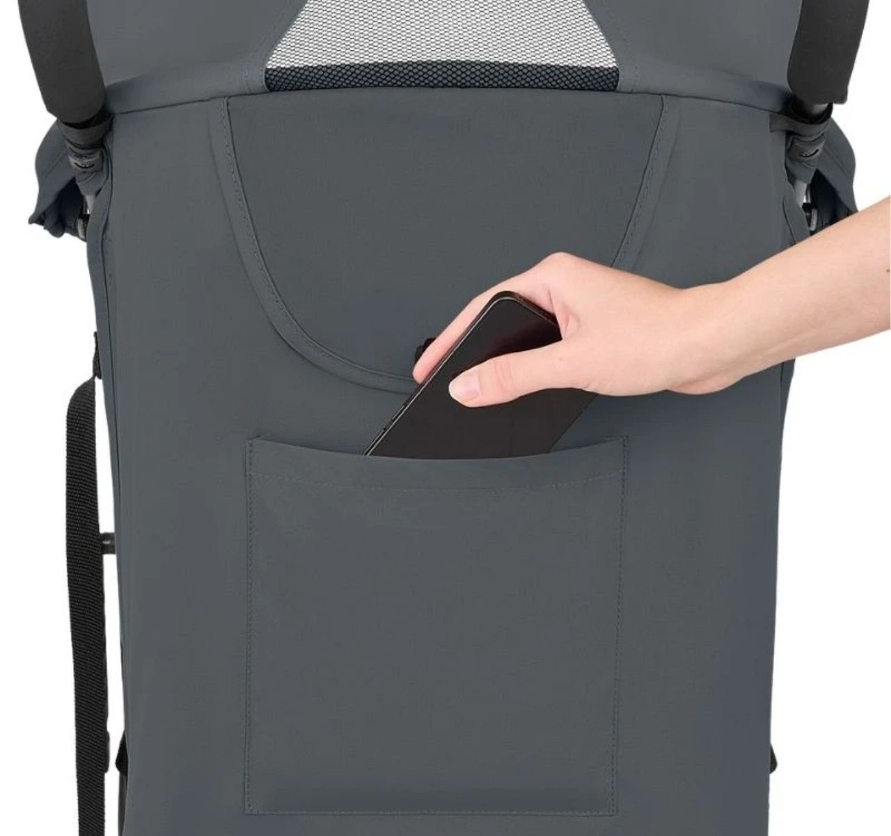 Kikka Boo Beetle 2 Premium kišobran kolica za bebe Dark Grey-dzep na tendi