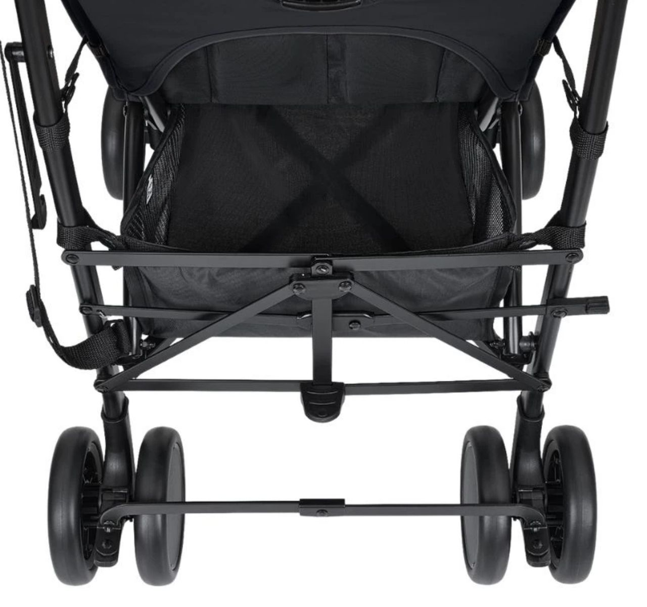 Kikka Boo Beetle 2 Premium kišobran kolica za bebe Black-zadnji tockovi i kocnica
