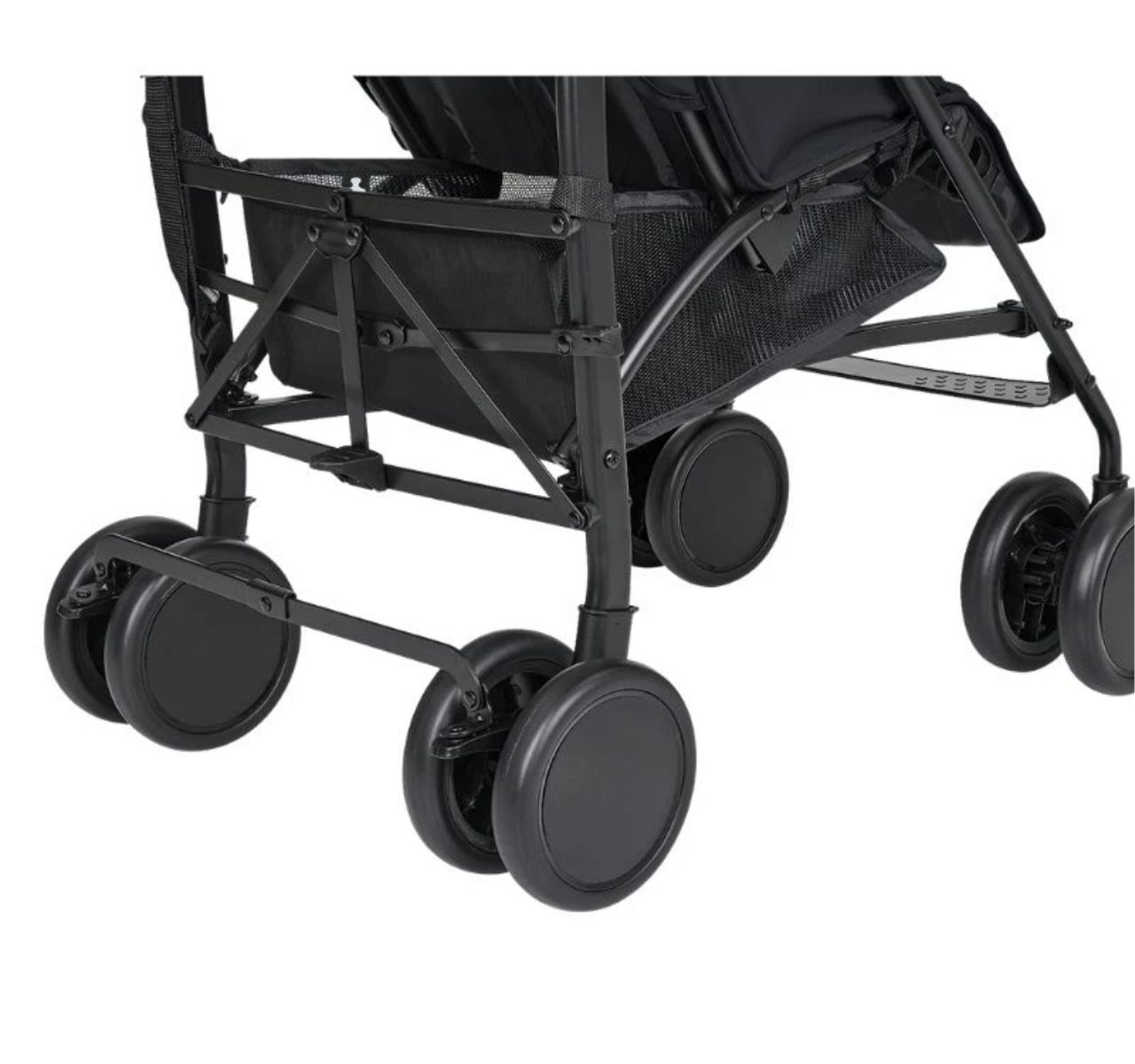Kikka Boo Beetle 2 Premium kišobran kolica za bebe Black-zadnji tockovi