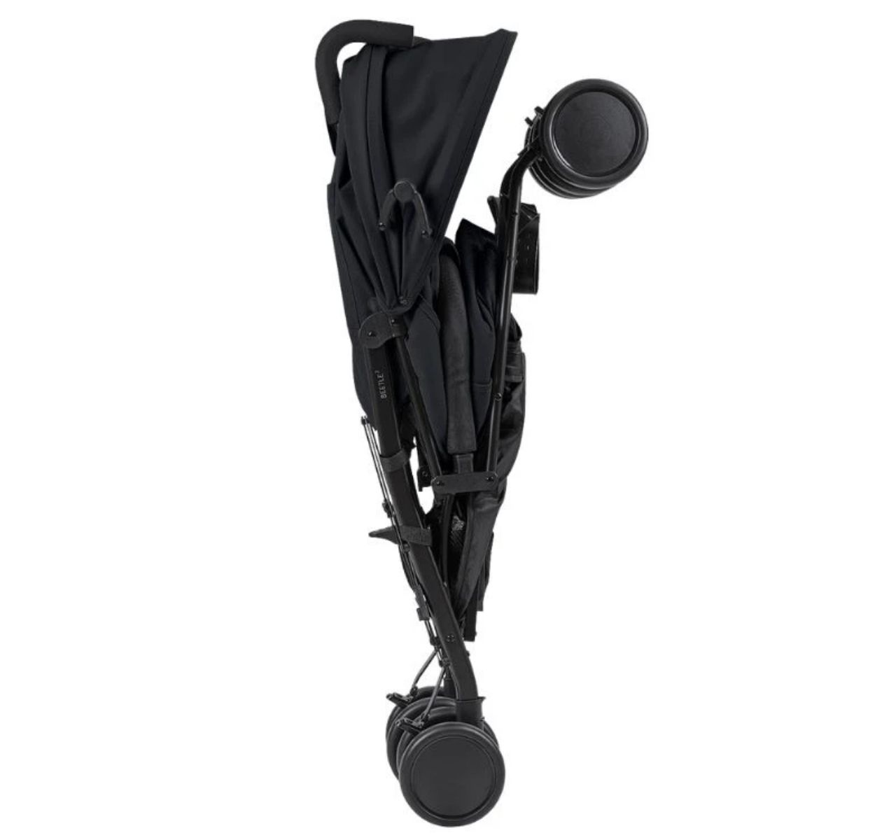 Kikka Boo Beetle 2 Premium kišobran kolica za bebe Black-sklopljena