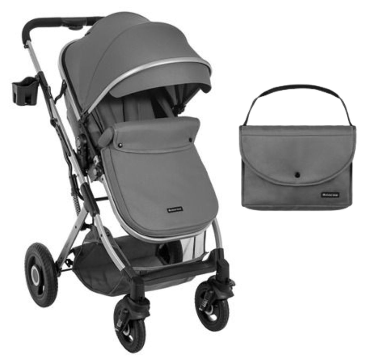 Kikka Boo Scarlet 2u1 kolica za bebe Dark grey-Happy kids