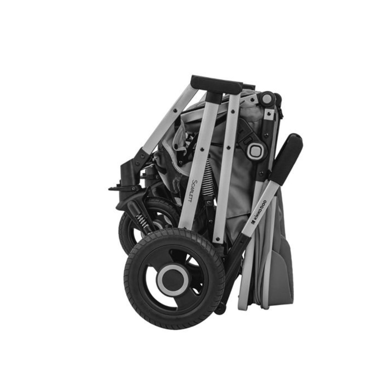 Kikka Boo Scarlet 2u1 kolica za bebe Dark grey-sklopljena