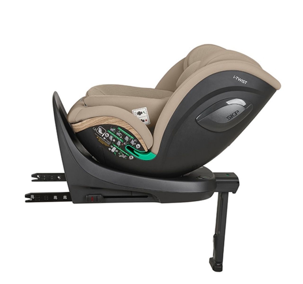 Kikka Boo i-Twist Premium Isofix i-Size auto sedište 40-150cm Sand-rotacija i polozaji