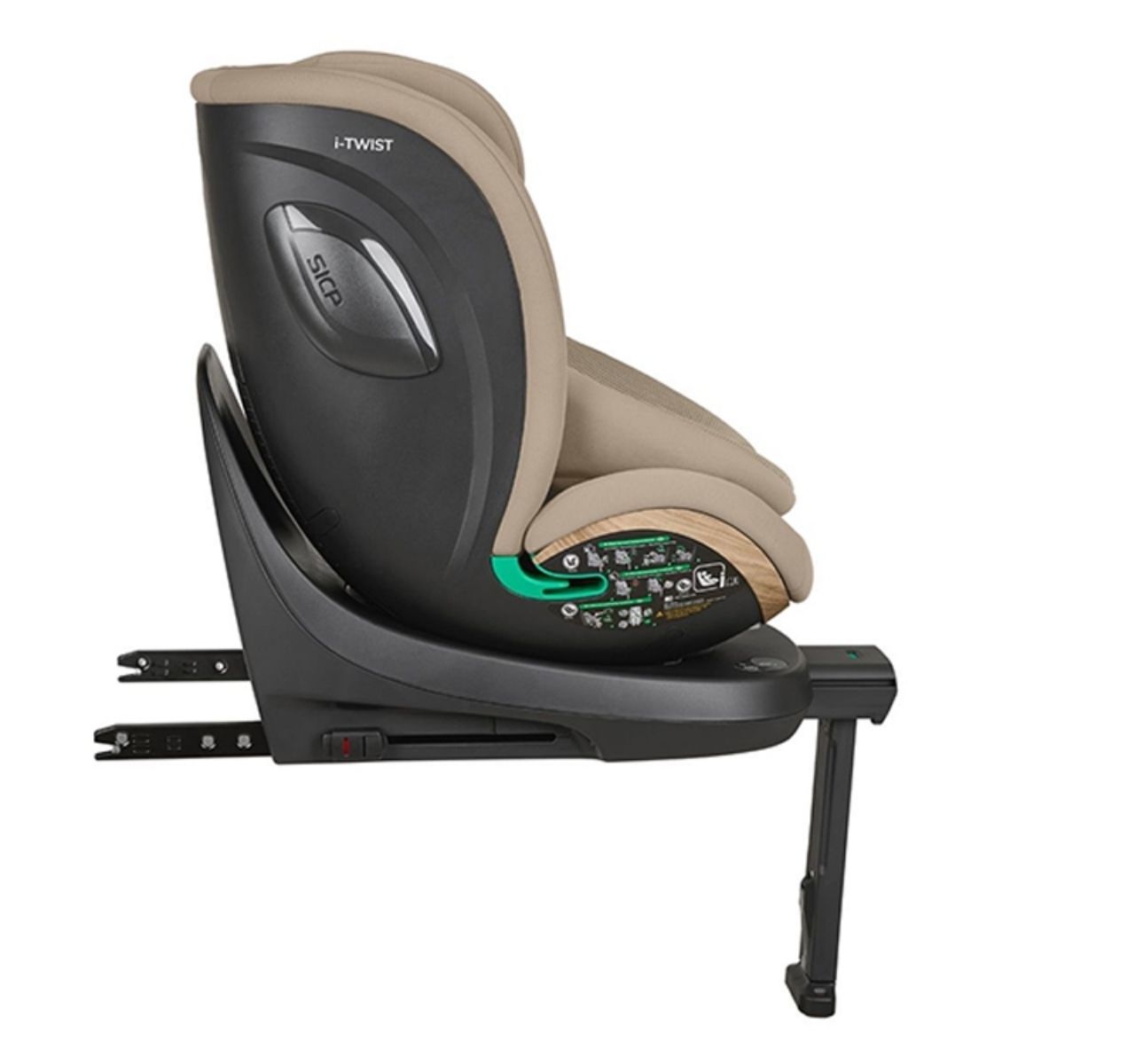 Kikka Boo i-Twist Premium Isofix i-Size auto sedište 40-150cm Sand sa bocnom zastitom i isofixom-Happy kids