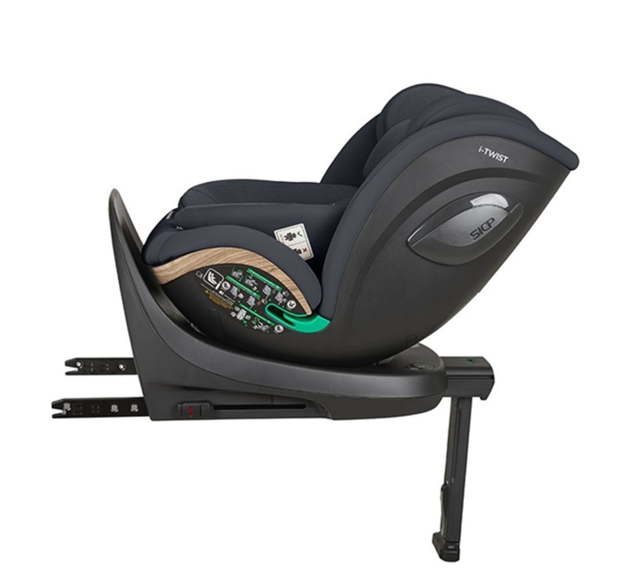 Kikka Boo i-Twist Premium Isofix i-Size auto sedište 40-150cm Grey-polozaji u suprotnom smeru