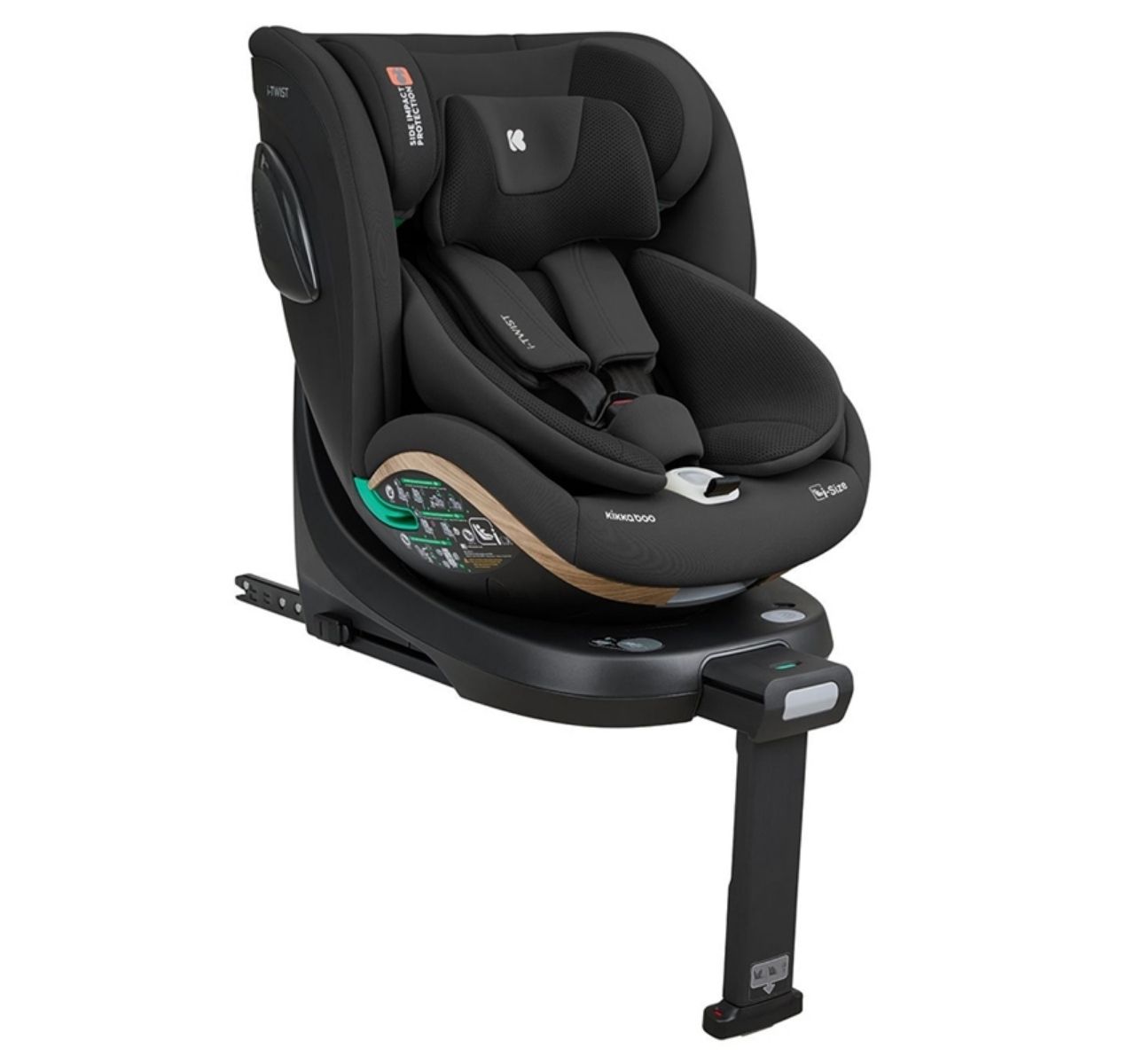   Kikka Boo i-Twist Premium Isofix i-Size auto sedište 40-150cm Black-Happy kids