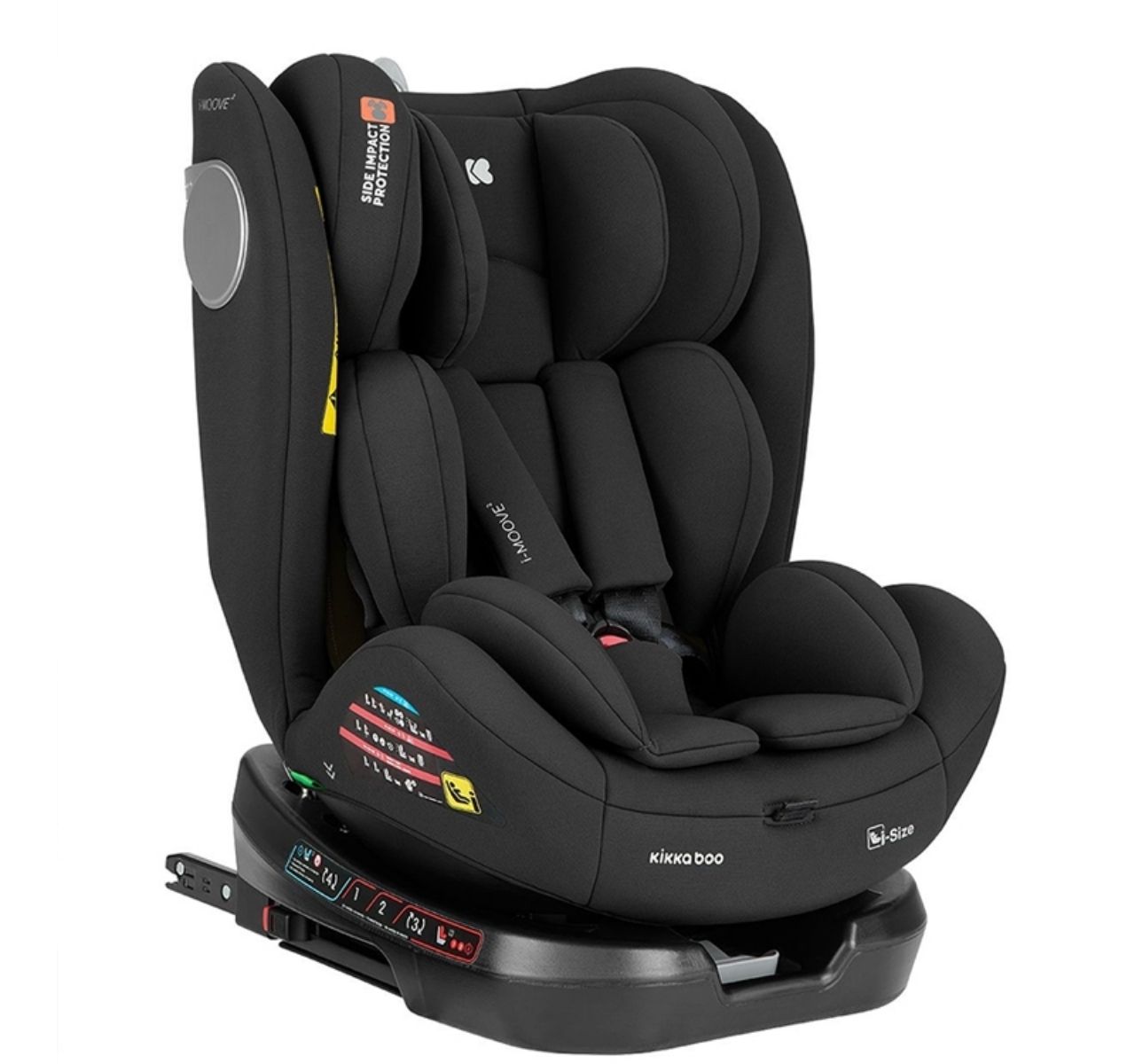   Kikka Boo i-Moove 2 Isofix i-Size auto sedište 40-150cm Black-Happy kids