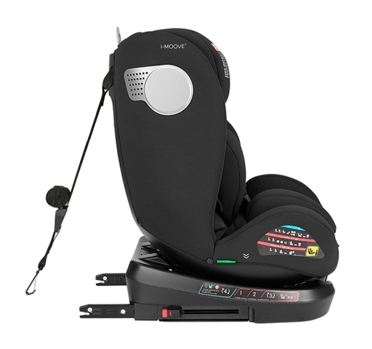   Kikka Boo i-Moove 2 Isofix i-Size auto sedište 40-150cm Black sa isofixom-Happy kids