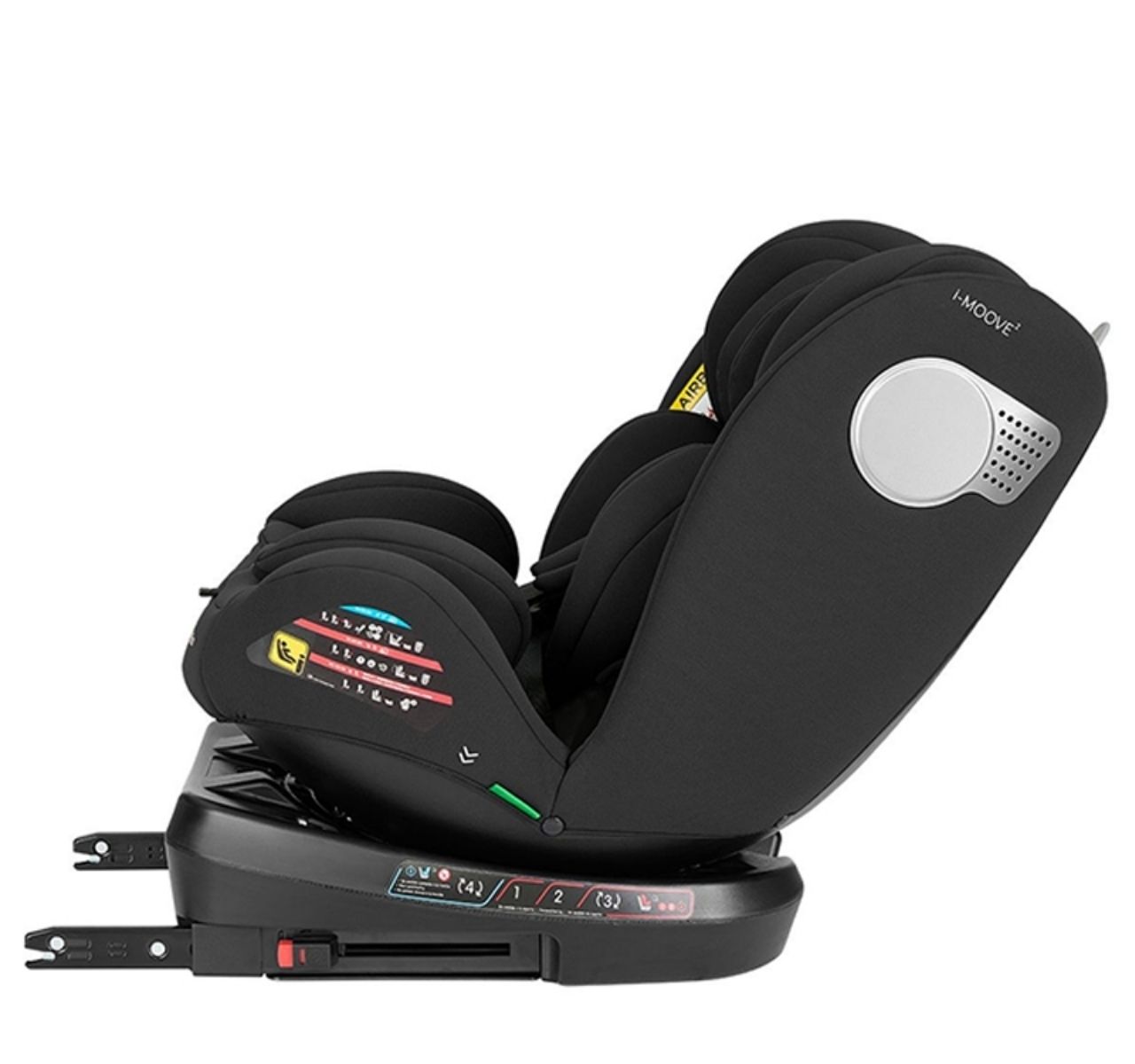   Kikka Boo i-Moove 2 Isofix i-Size auto sedište 40-150cm Black-rotacija za 360 stepeni