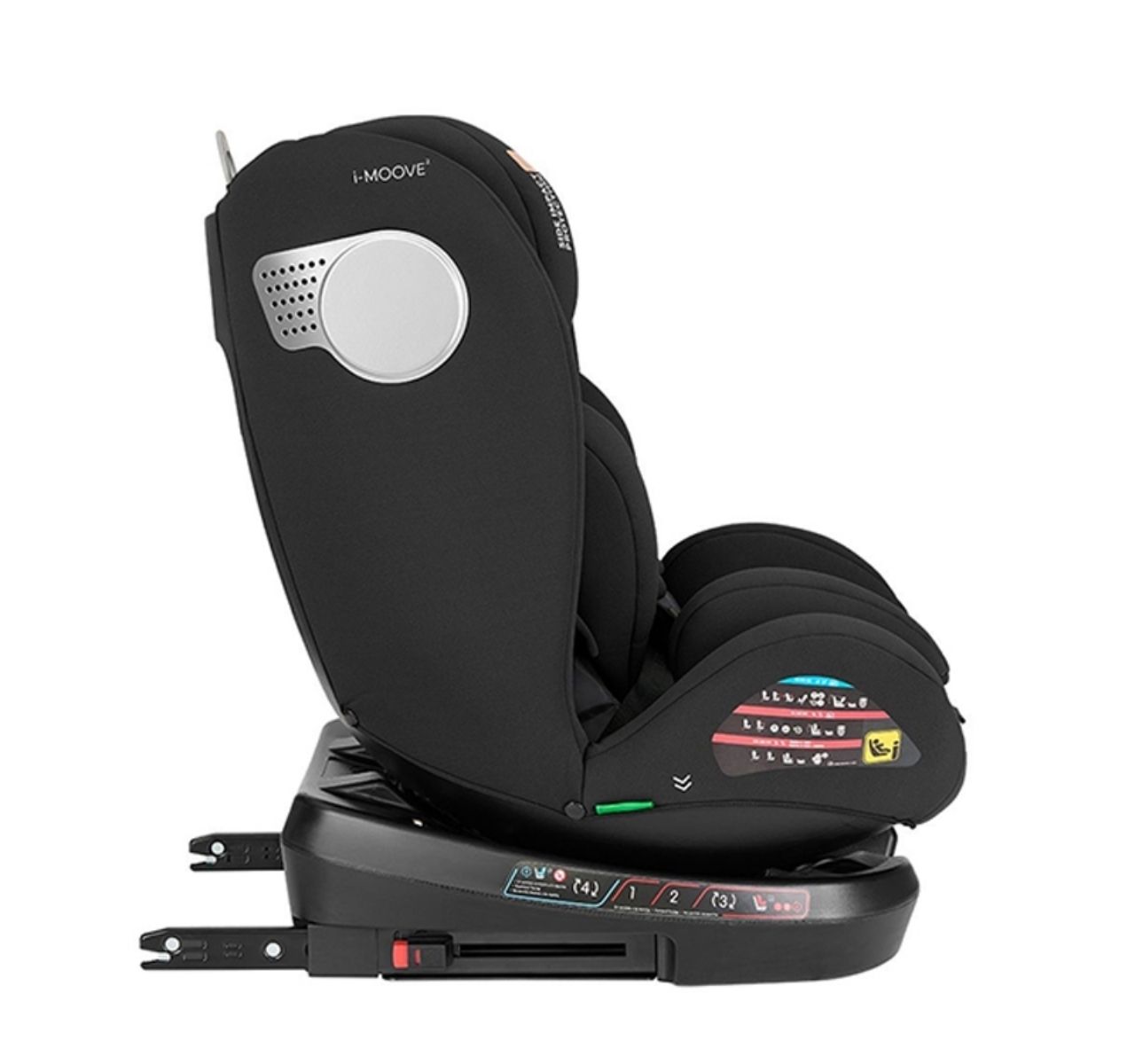   Kikka Boo i-Moove 2 Isofix i-Size auto sedište 40-150cm Black sa bocnom zastitom