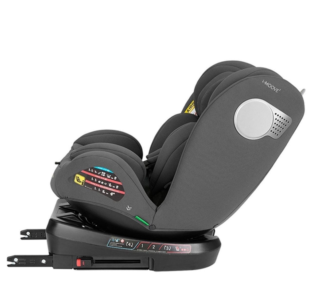   Kikka Boo i-Moove 2 Isofix i-Size auto sedište 40-150cm Dark grey-rotacija za 360 stepeni
