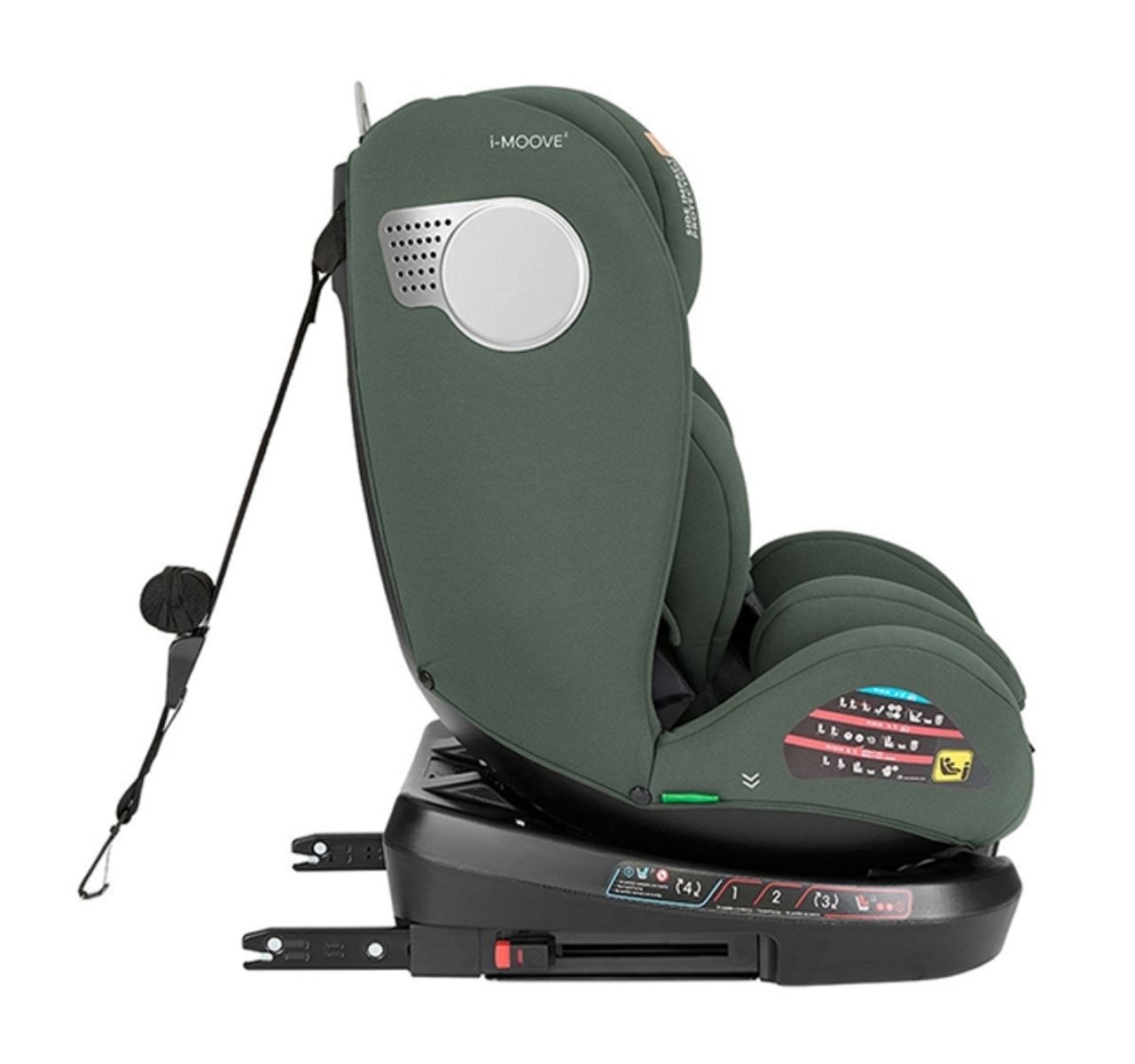   Kikka Boo i-Moove 2 Isofix i-Size auto sedište 40-150cm Army green-isofix