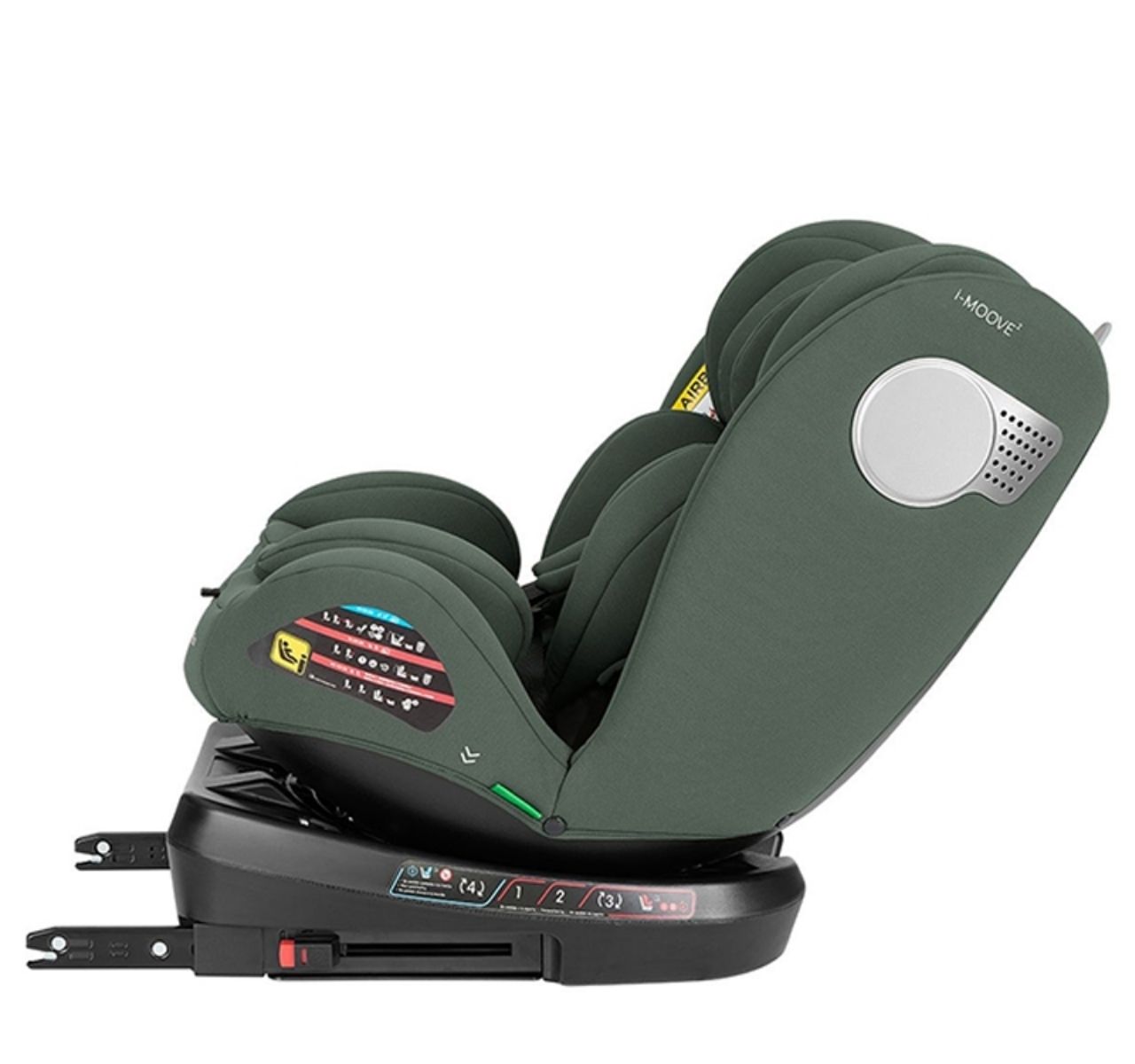   Kikka Boo i-Moove 2 Isofix i-Size auto sedište 40-150cm Army green rotacija za 360 stepeni