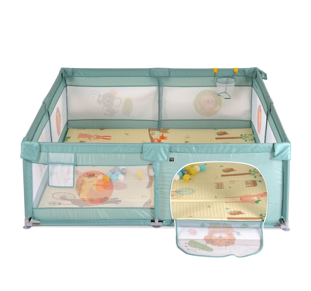   Moni GameZone ogradica za igru 150x200cm Mint sa otvorom