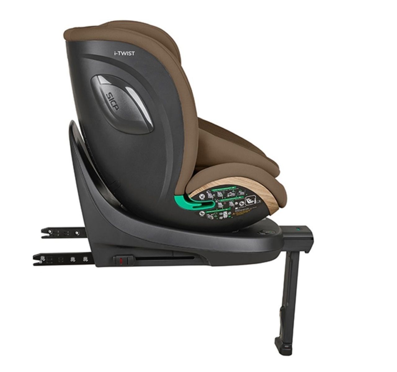 Kikka Boo i-Twist Premium Isofix i-Size auto sedište 40-150cm Coffee sa isofixom i potpornom nogom