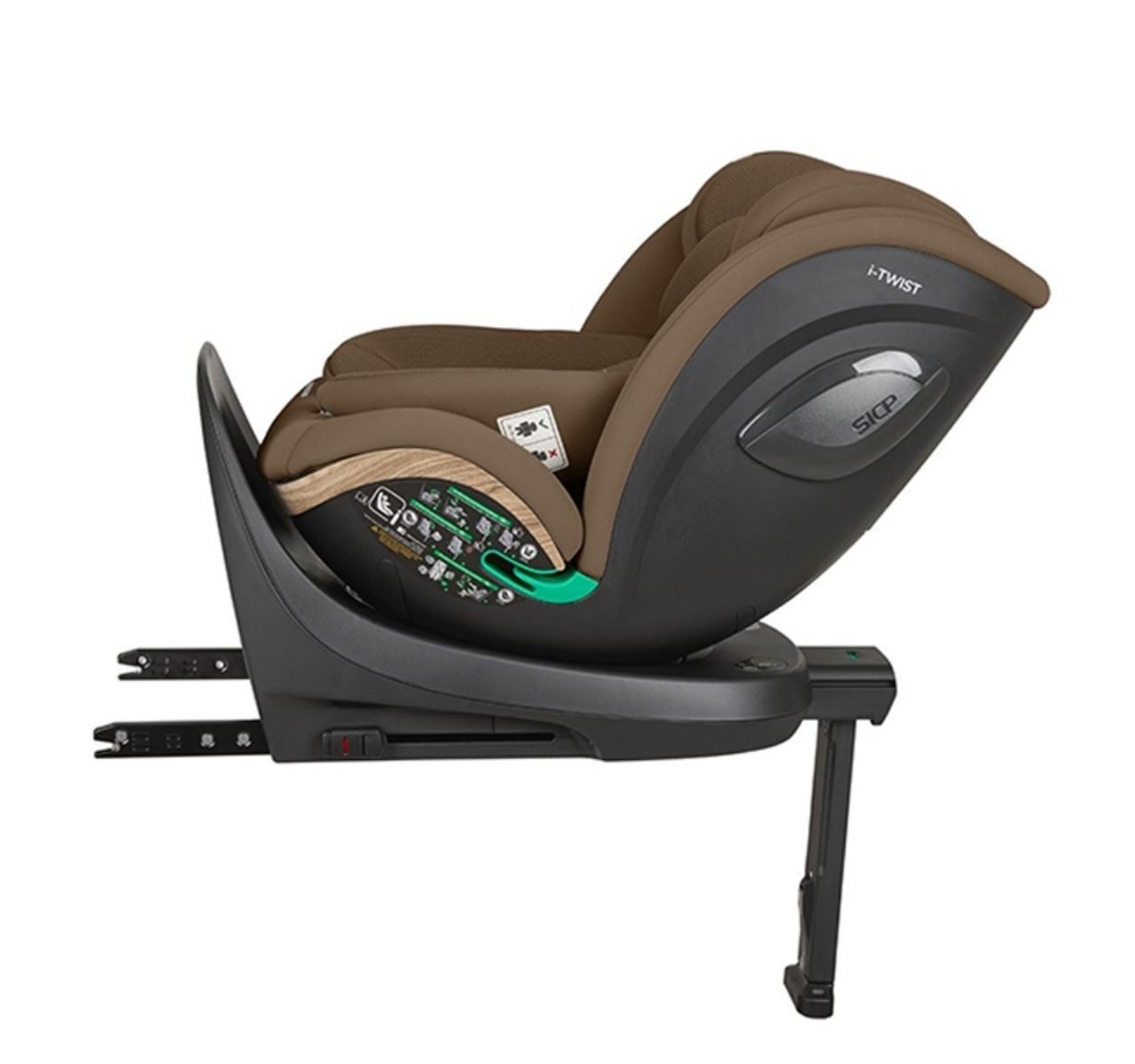 Kikka Boo i-Twist Premium Isofix i-Size auto sedište 40-150cm Coffee-obaranje polozaja naslona