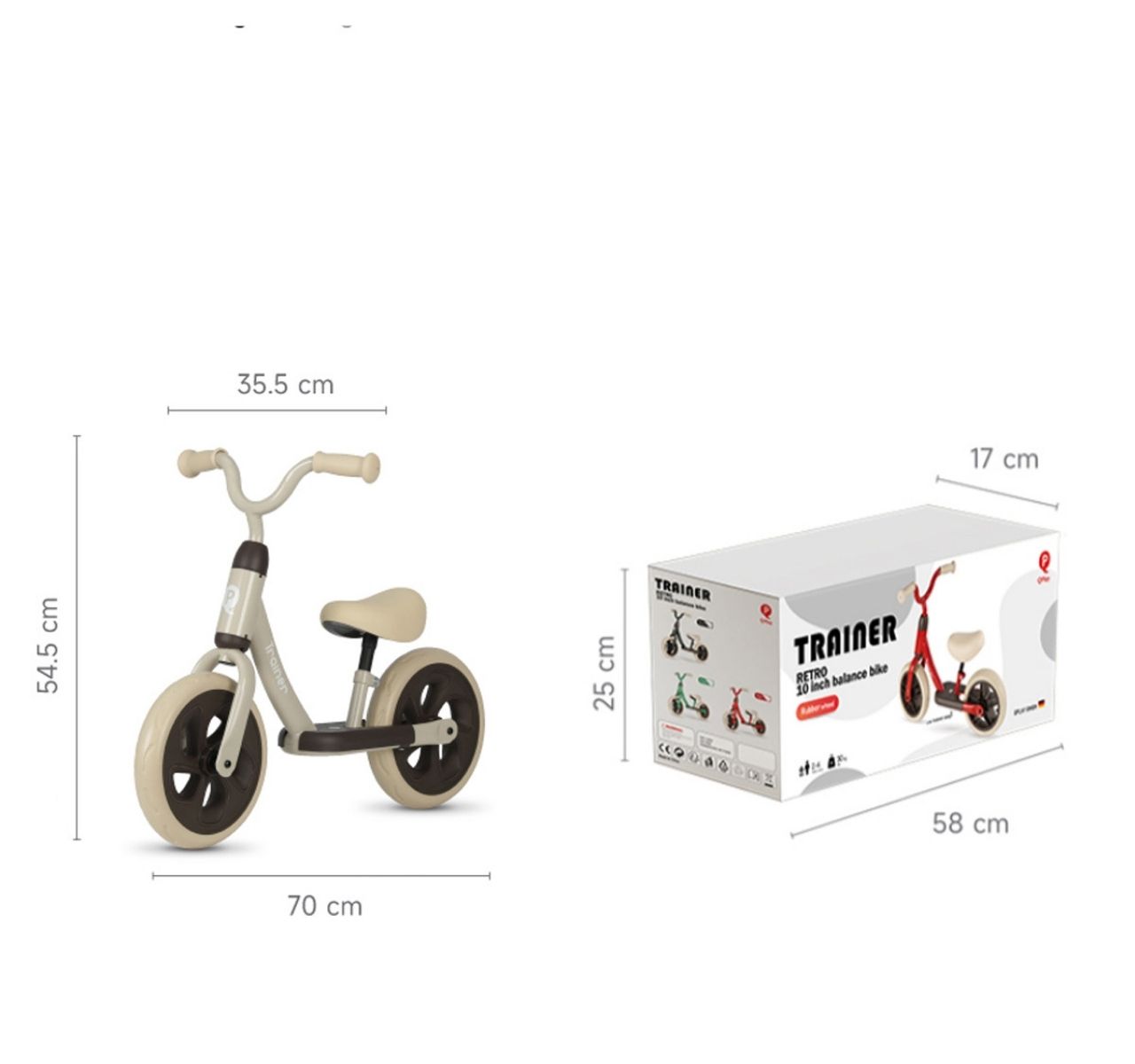 Qplay Trainer balanser bicikl za decu Svetlo zeleni-dimenzije i upakovan