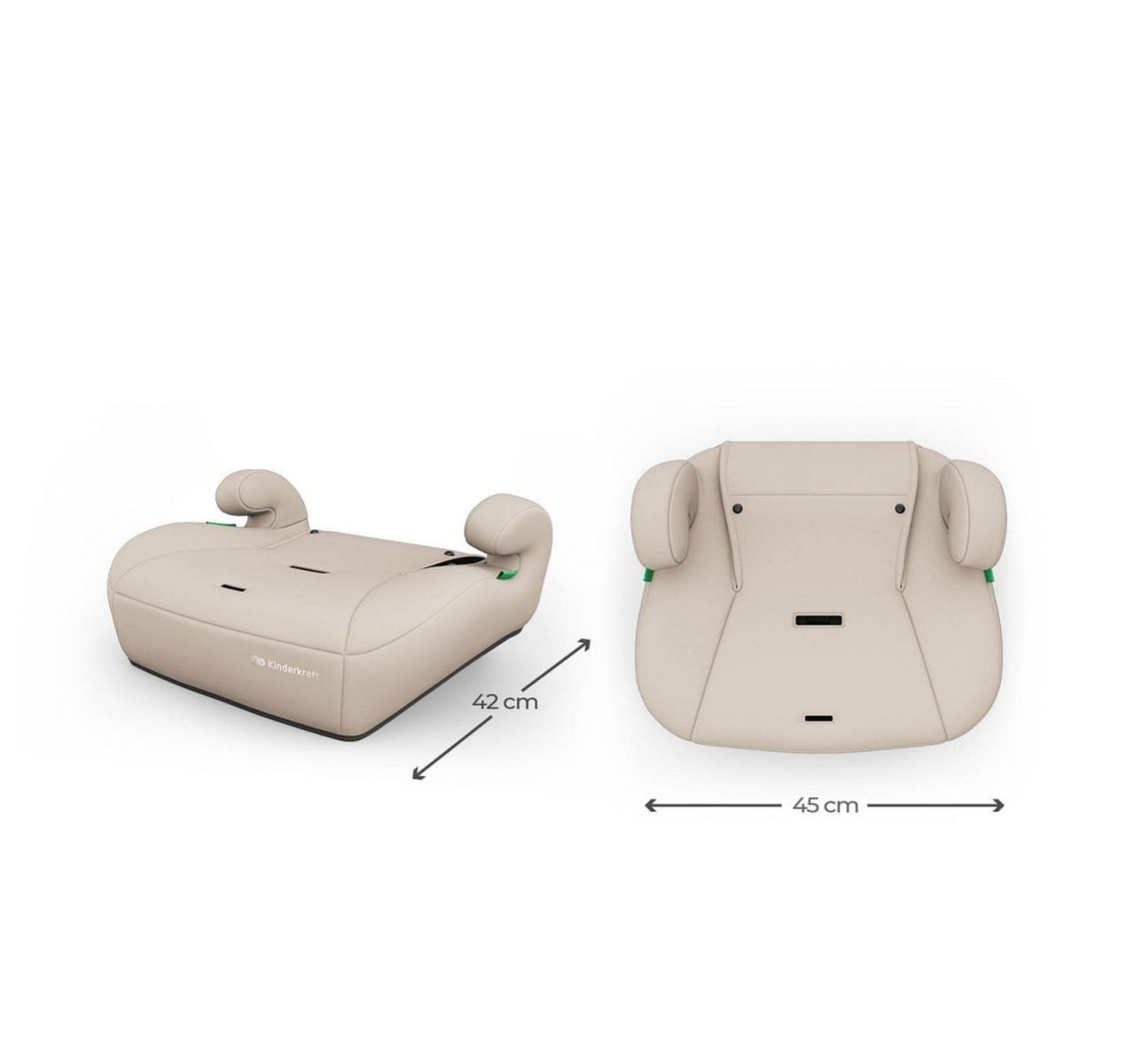 Kinderkraft Comfort Up 2 Plus I-Size auto sediste Beige-dimenzije bustera