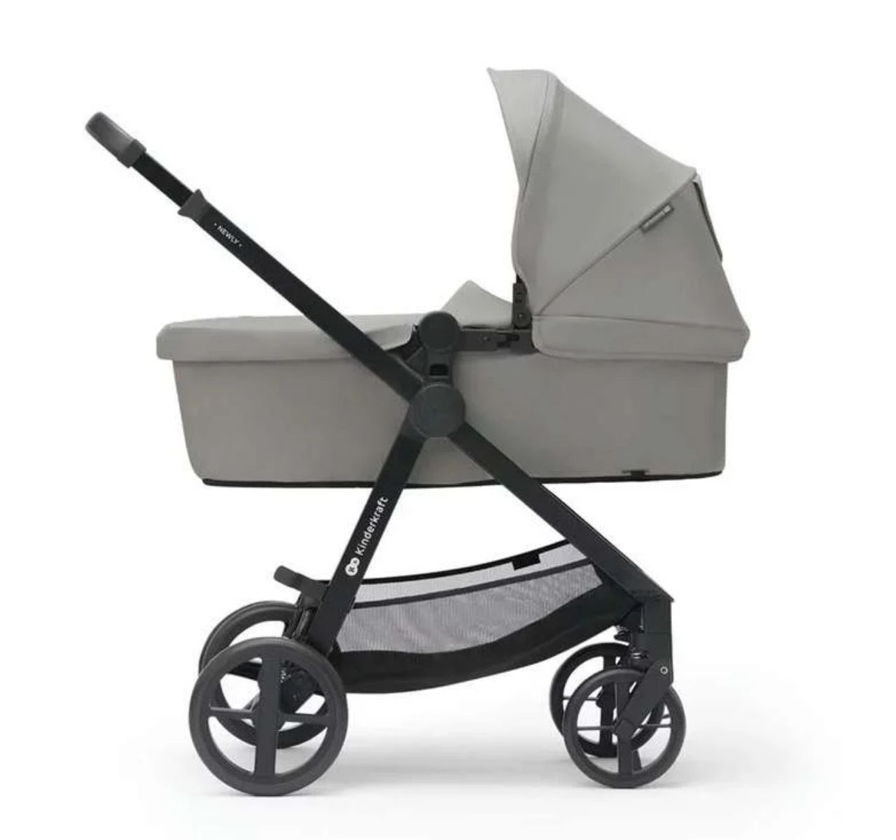 Kinderkraft Newly 3u1 kolica za bebe Grey sa tvrdom korpom-Happy kids